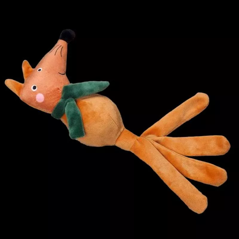 Zoon 35cm Fox Dogtopus Squeaky PlayPal Dog Toy – Orange